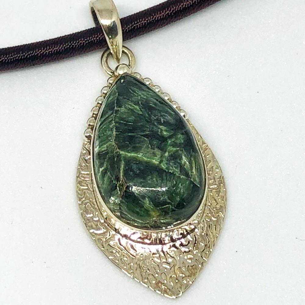 Seraphinite Sterling Pendant Necklace